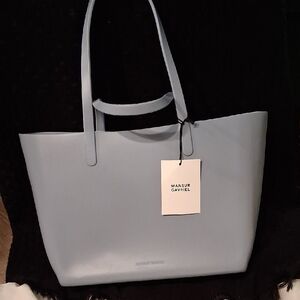 Mansur Gavriel Powder Blue Leather Tote